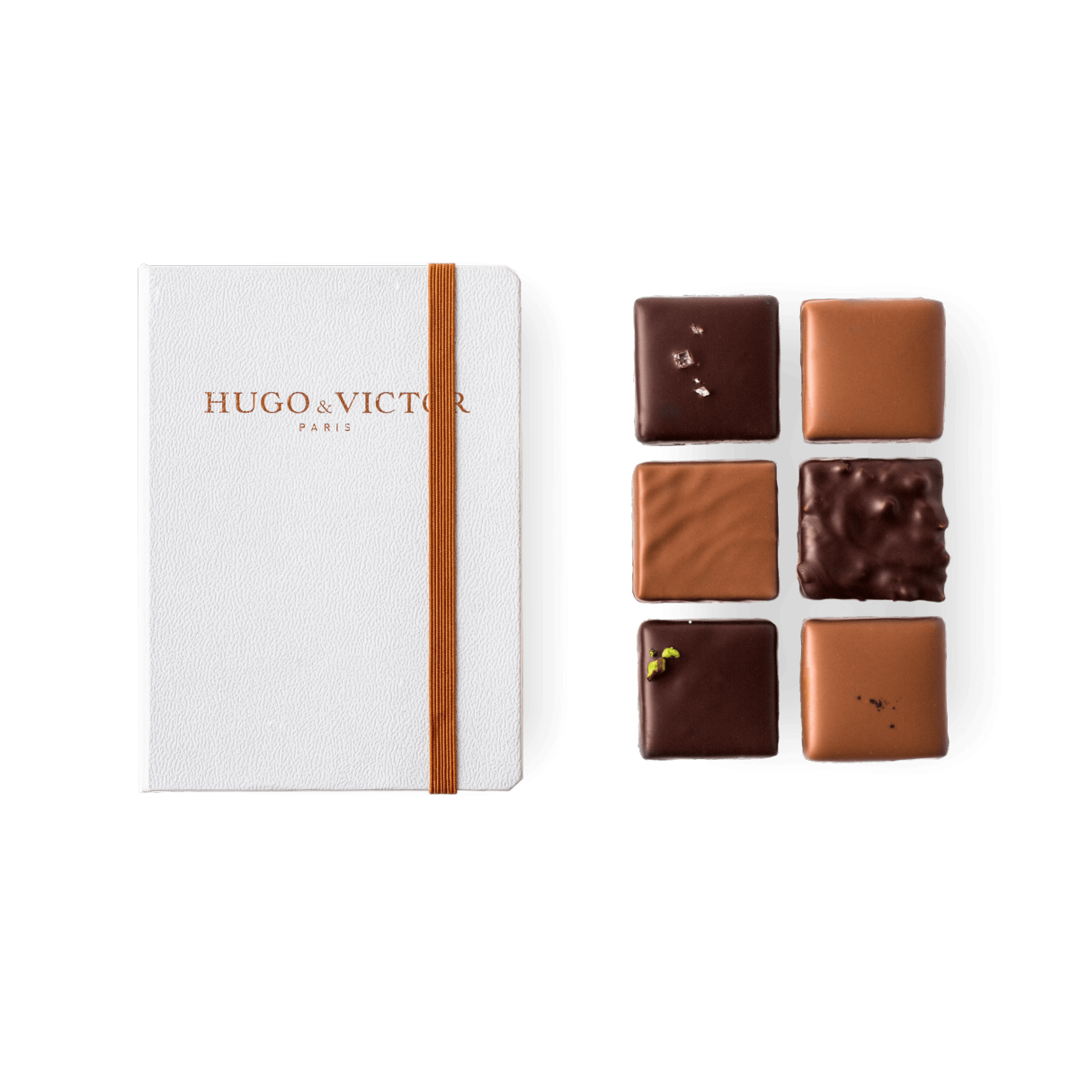 Chocolats artisanaux - Carnet 6 carrés