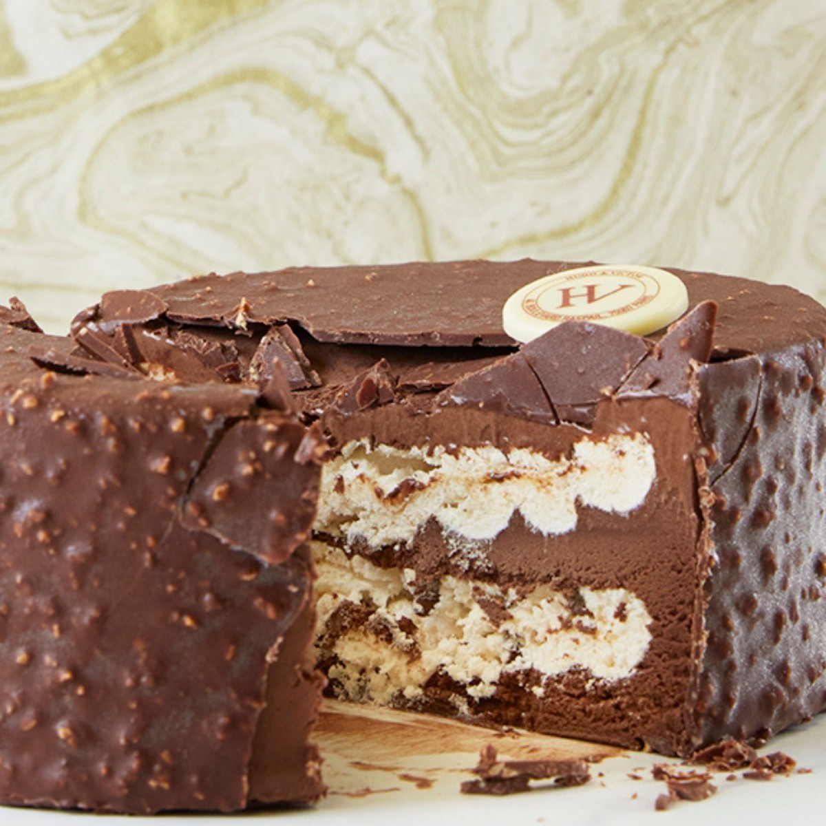Rocher Meringue Glace Chocolat Noir Patisserie De Luxe Paris