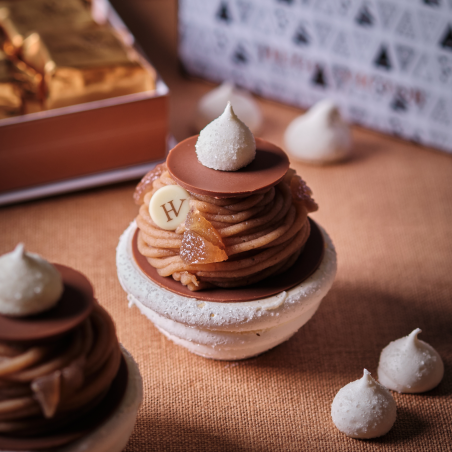 Pavlova d'hiver aux marrons glacés - Pâtisserie de Luxe - Paris