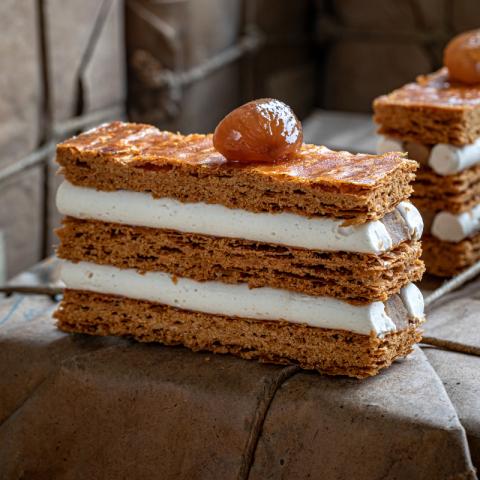 Millefeuille Marron Pâtisserie - Pâtissier Chocolatier de Luxe - Paris