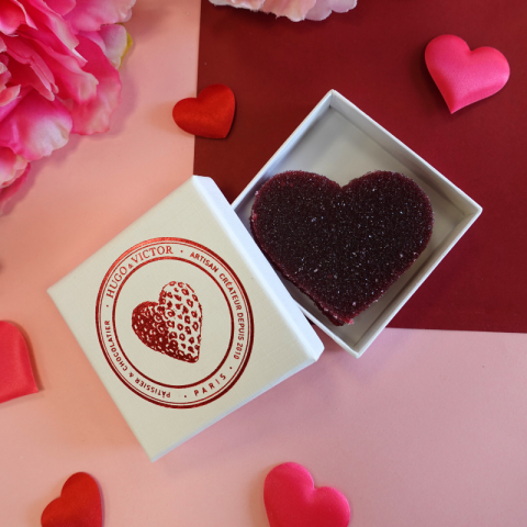 Saint-Valentin | Pâte de fruit artisanale Coeur framboise maison